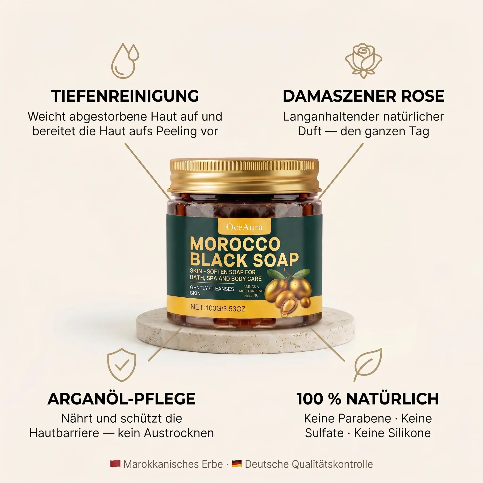Peeling-Aktivator™ Seife · öffnet die Poren, 3× tieferes Peeling